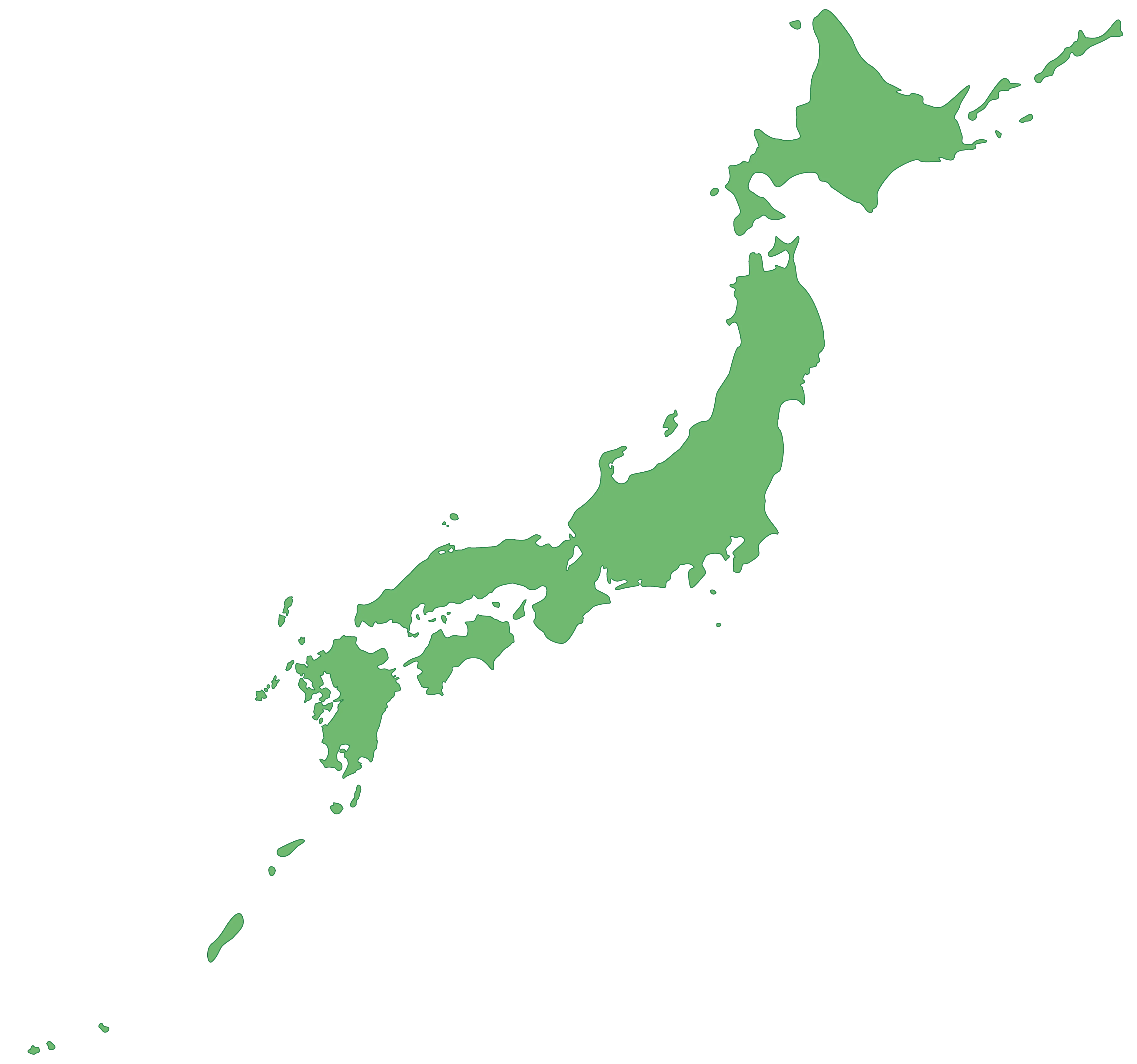 らくだ不動産の対応エリアを示す日本地図