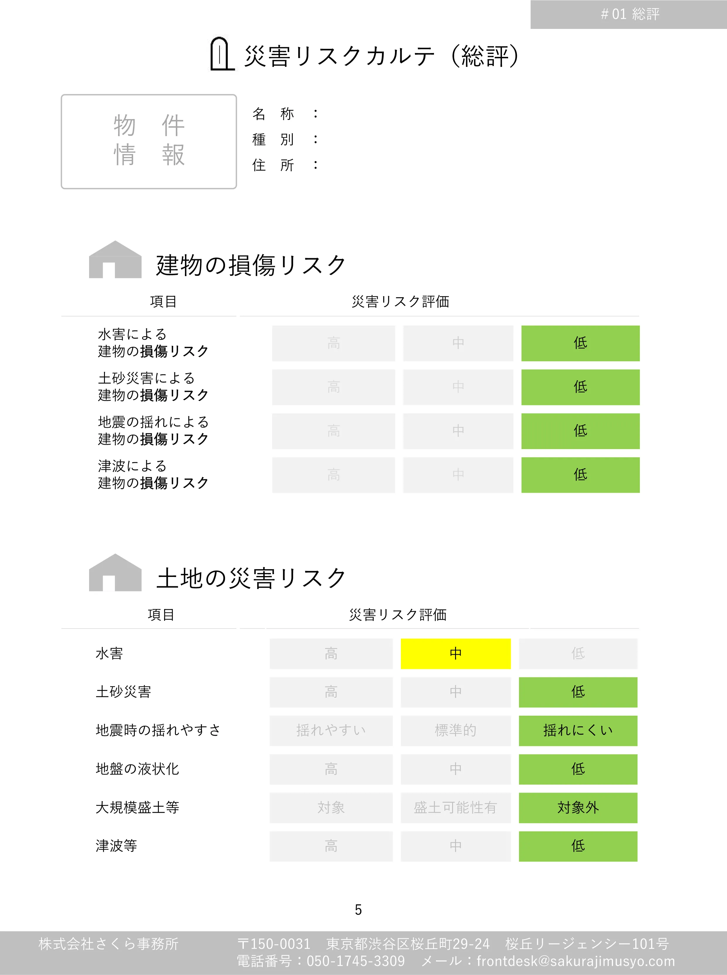 災害リスクカルテ(総評)