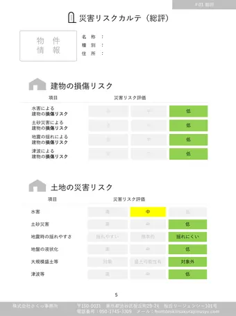 災害リスクカルテ（総評）